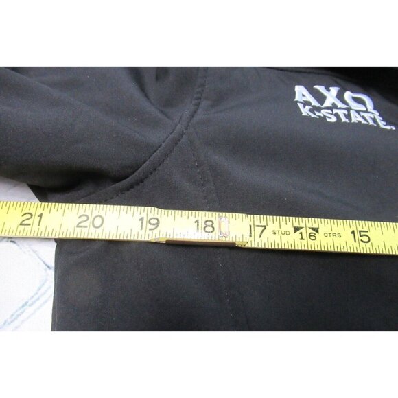 Alpha Chi Omega Kansas K State KSU Wildcats Black Soft Shell Jacket Size M Zip - Picture 7 of 9